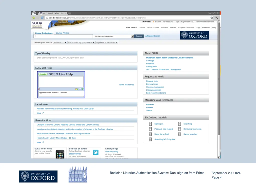 bodleian libraries authentication system dual