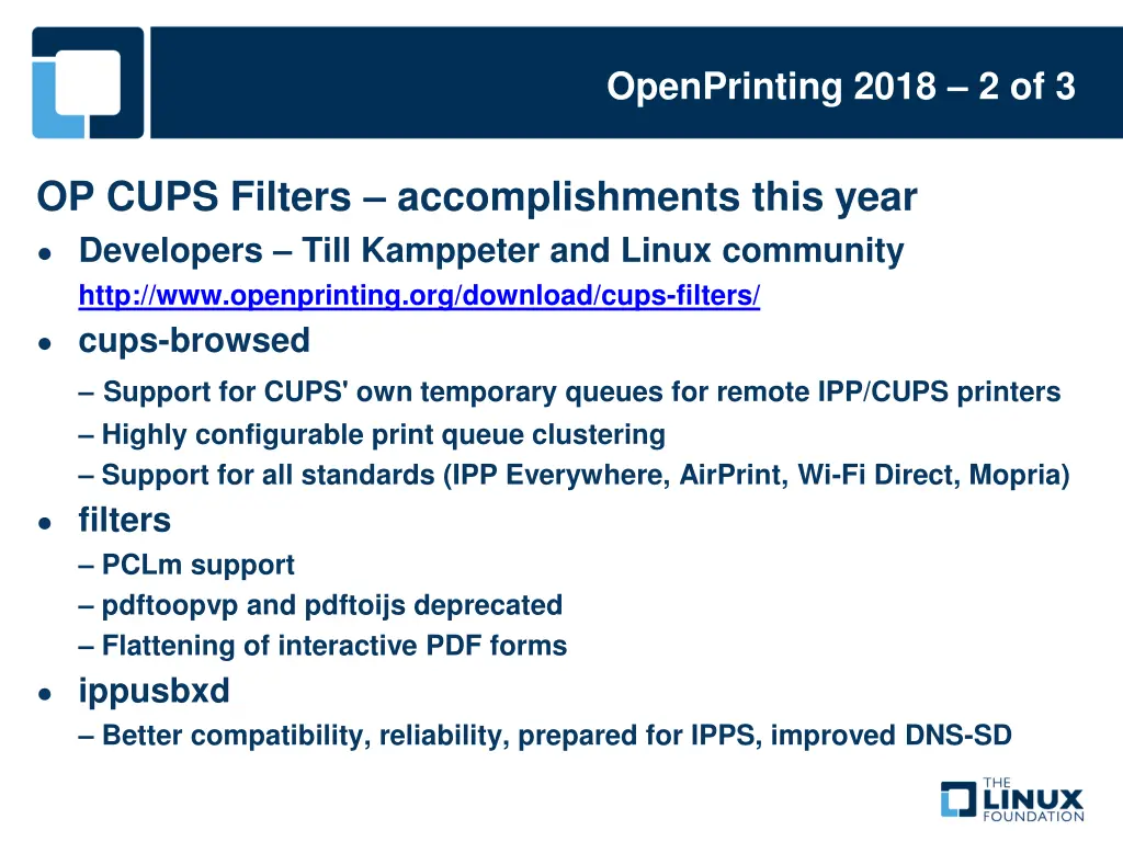 openprinting 2018 2 of 3