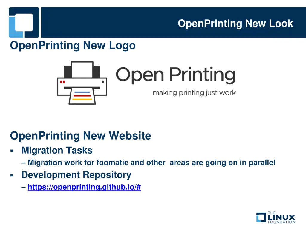 openprinting new look