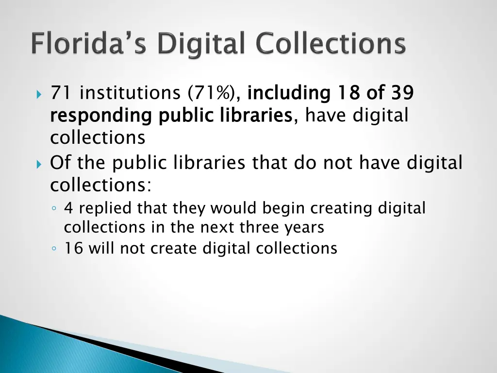 71 institutions 71 including 18 of 39 responding