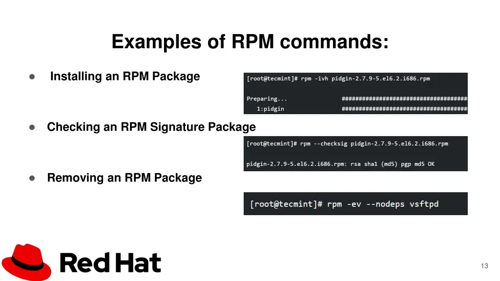 examples of rpm commands