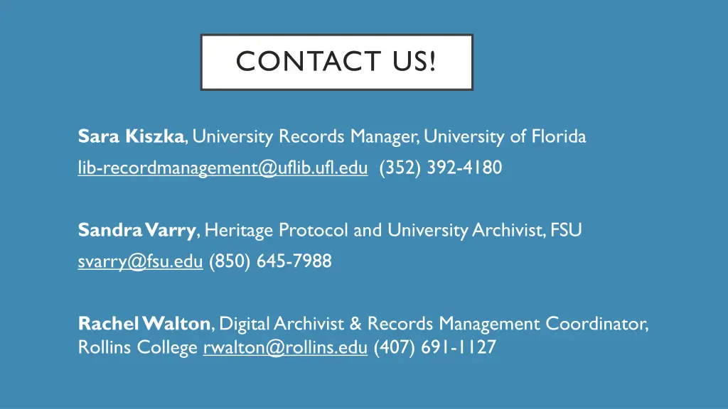 contact us