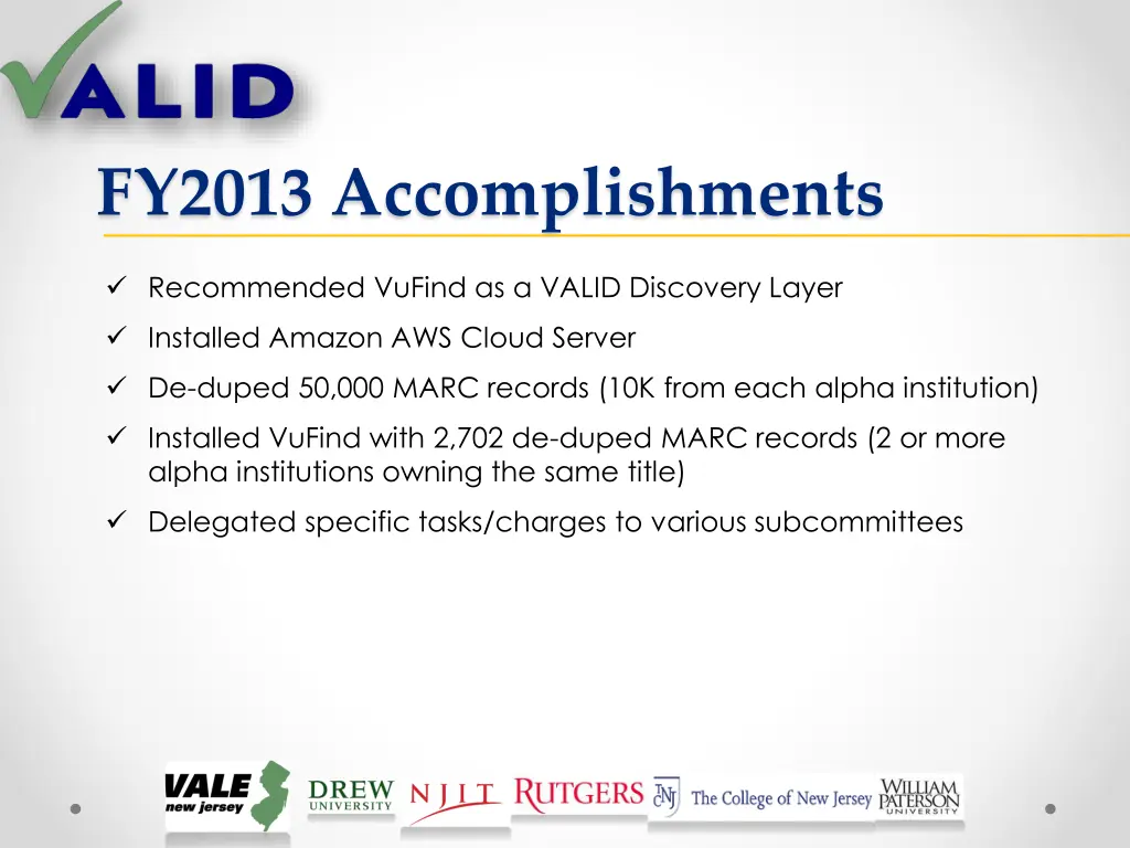 fy2013 accomplishments