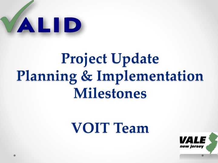 project update planning implementation milestones