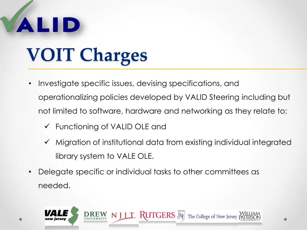 voit charges