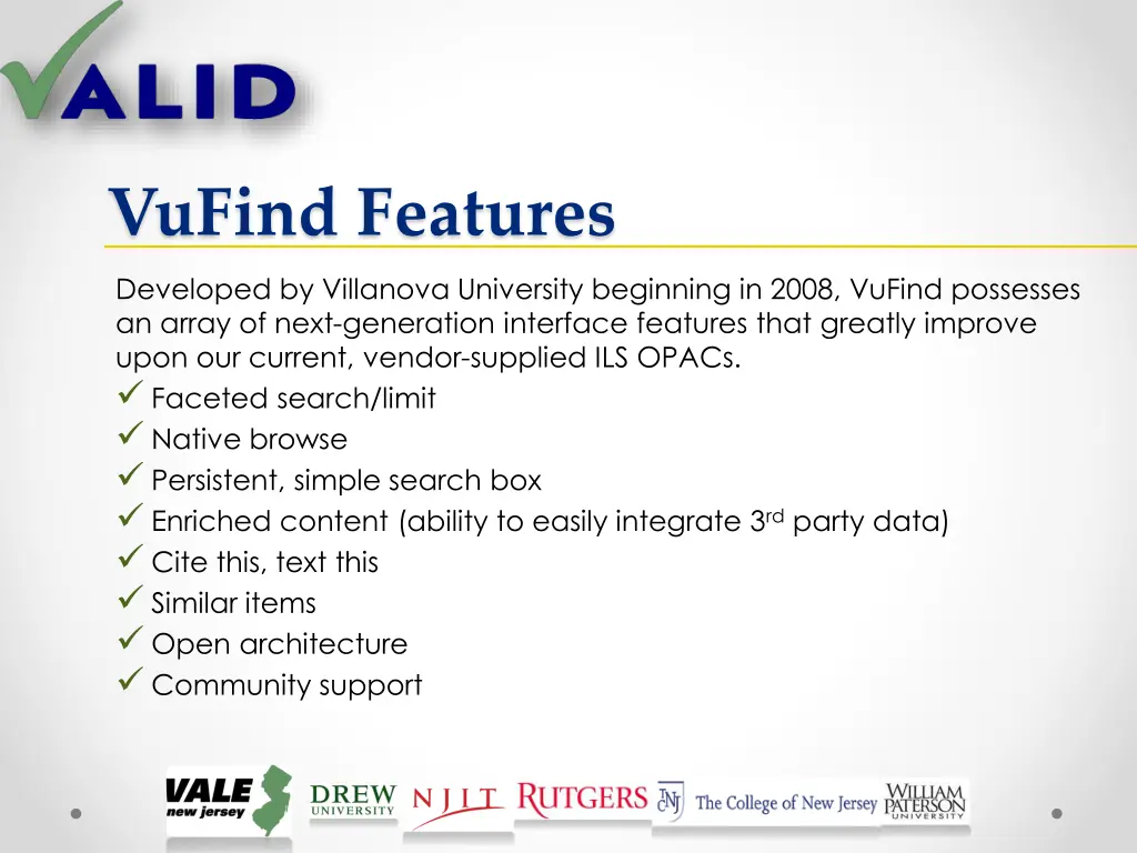 vufind features