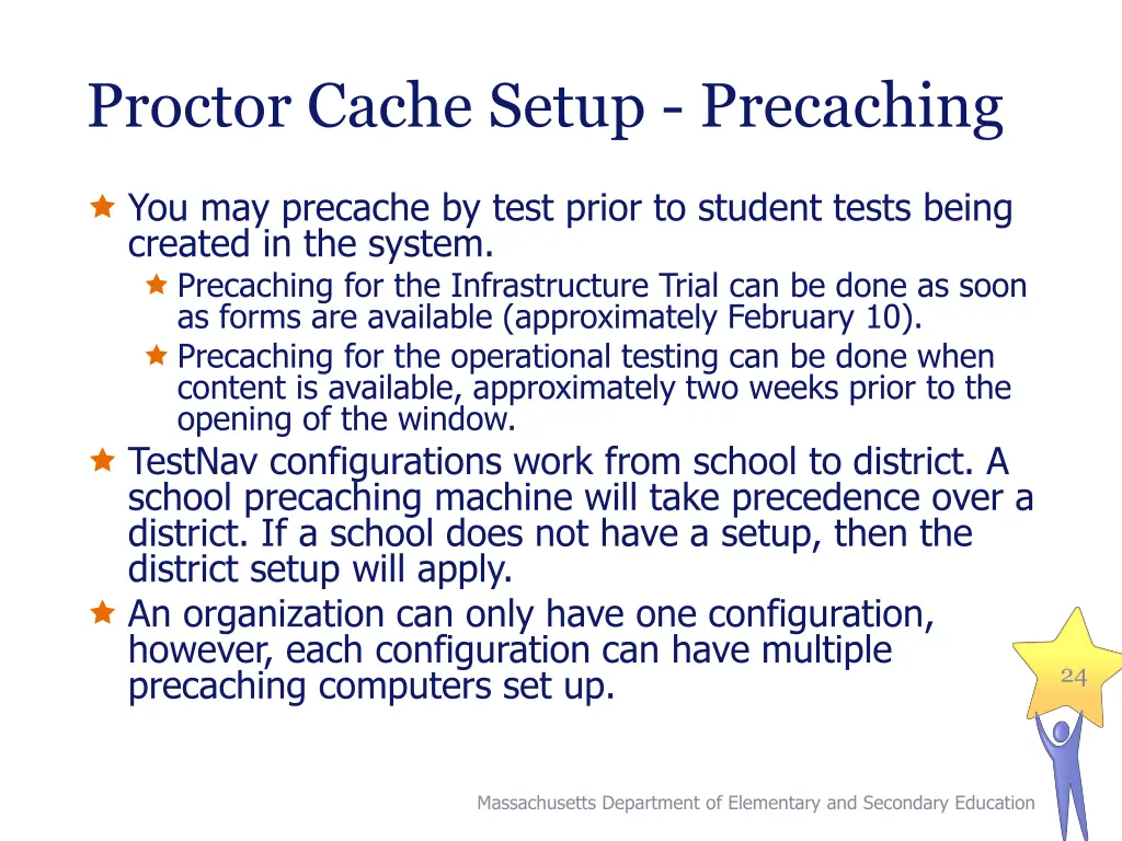 proctor cache setup precaching