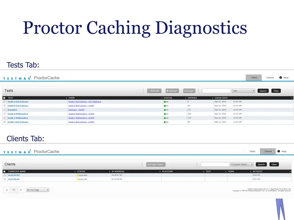 proctor caching diagnostics