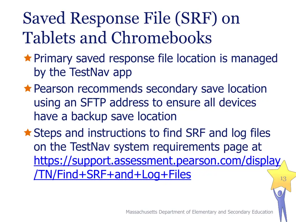 saved response file srf on tablets