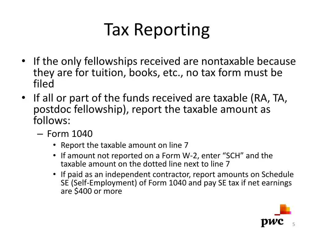 tax reporting