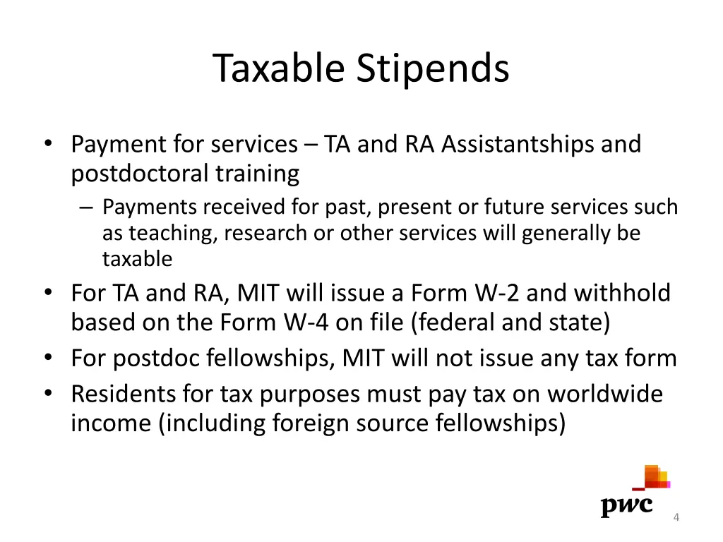 taxable stipends