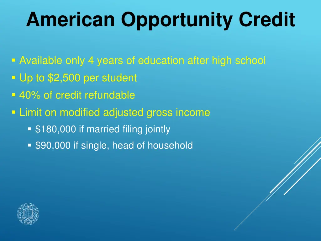 american opportunity credit