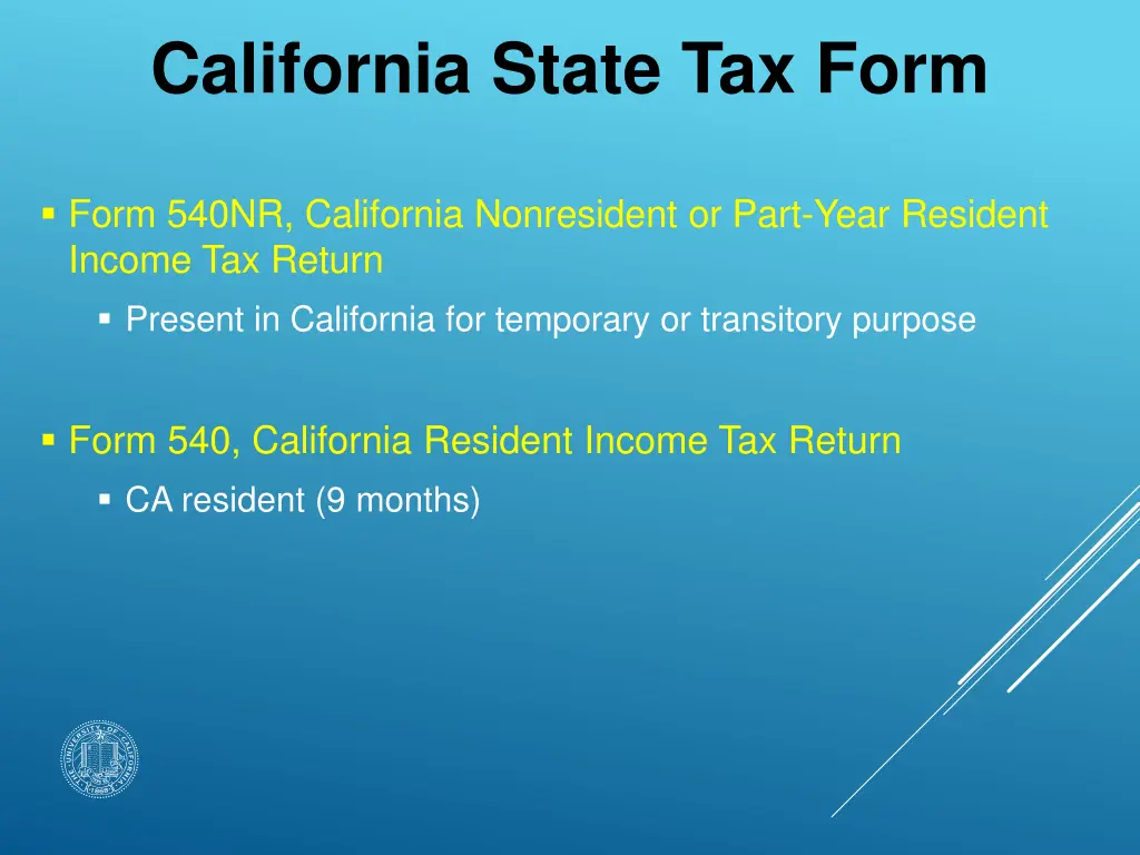 california state tax form