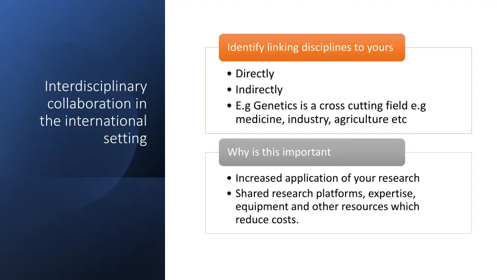 identify linking disciplines to yours