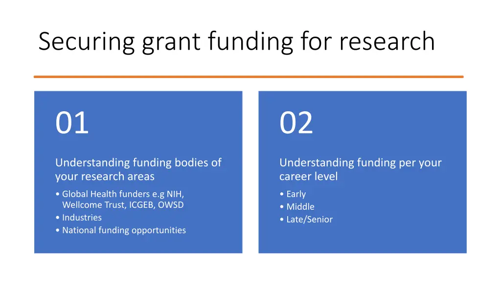 securing grant funding for research