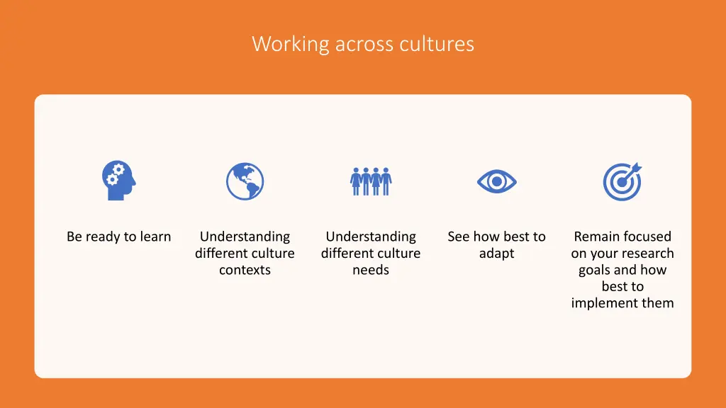 working across cultures