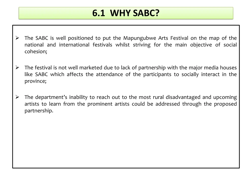 6 1 why sabc