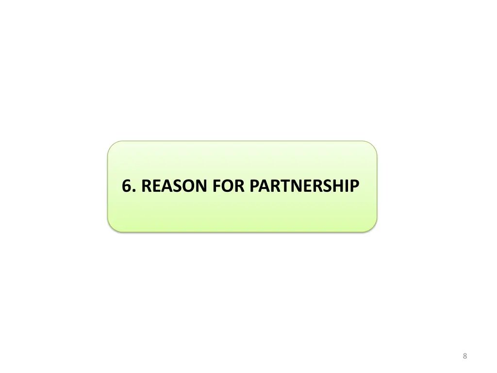 6 reason for partnership