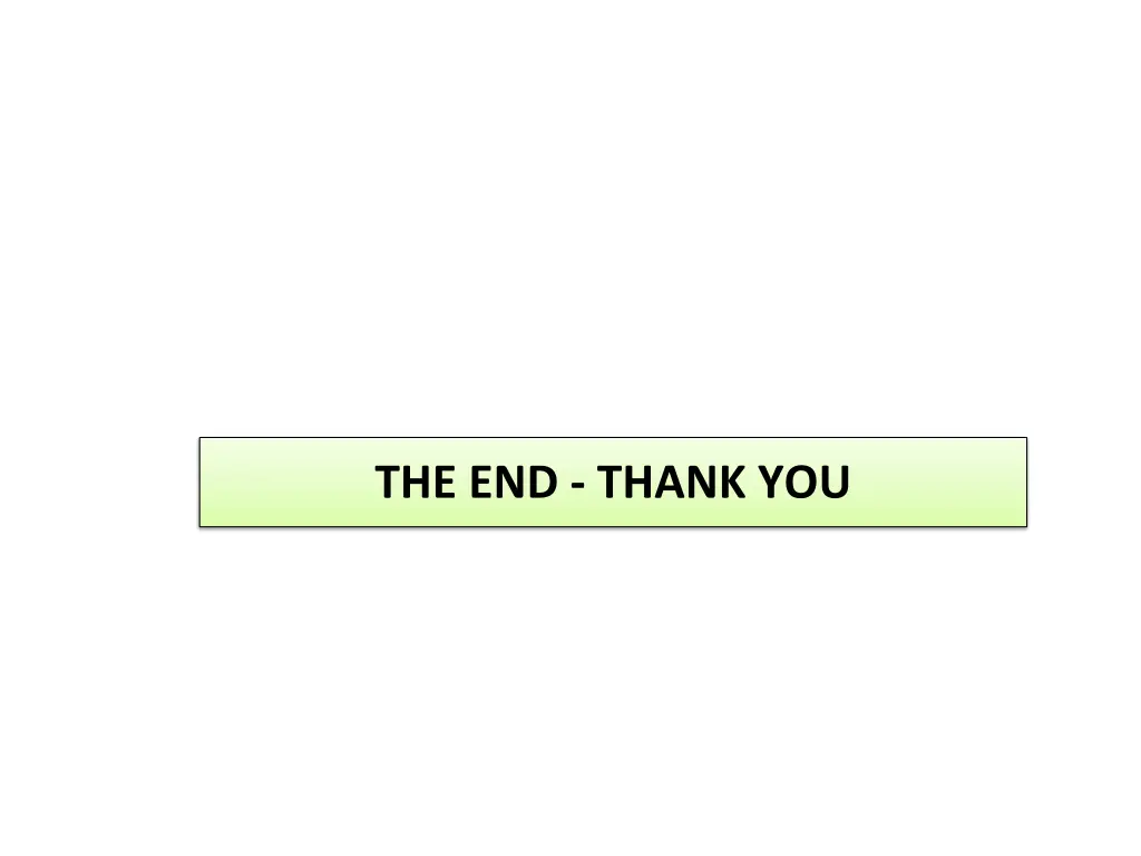 the end thank you