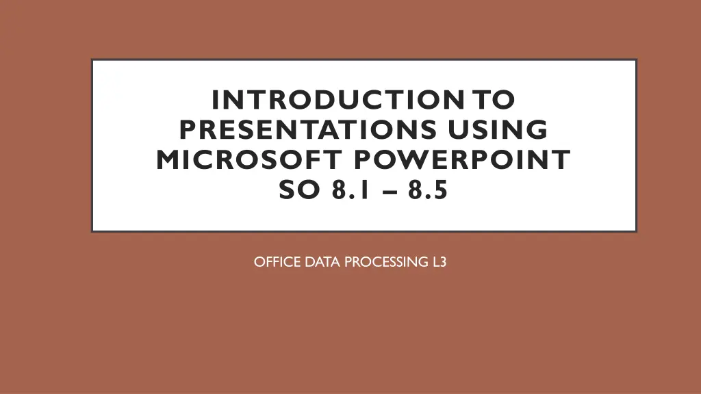 introduction to presentations using microsoft