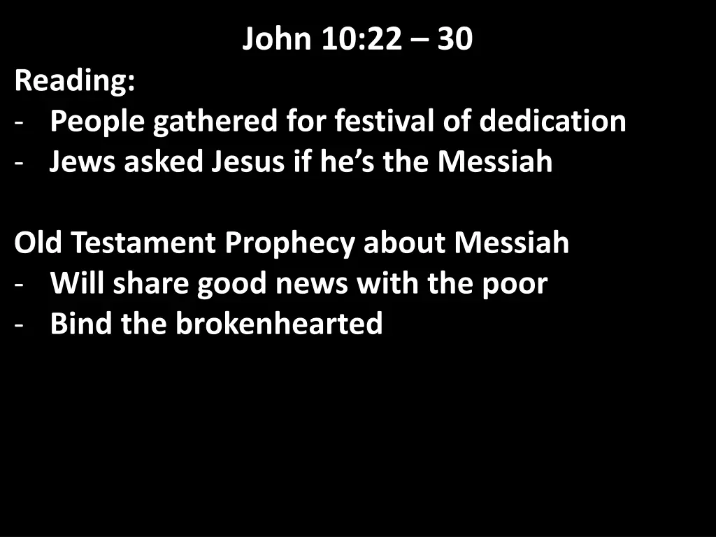 john 10 22 30 7