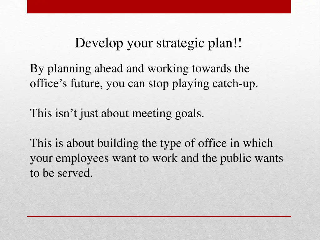 develop your strategic plan