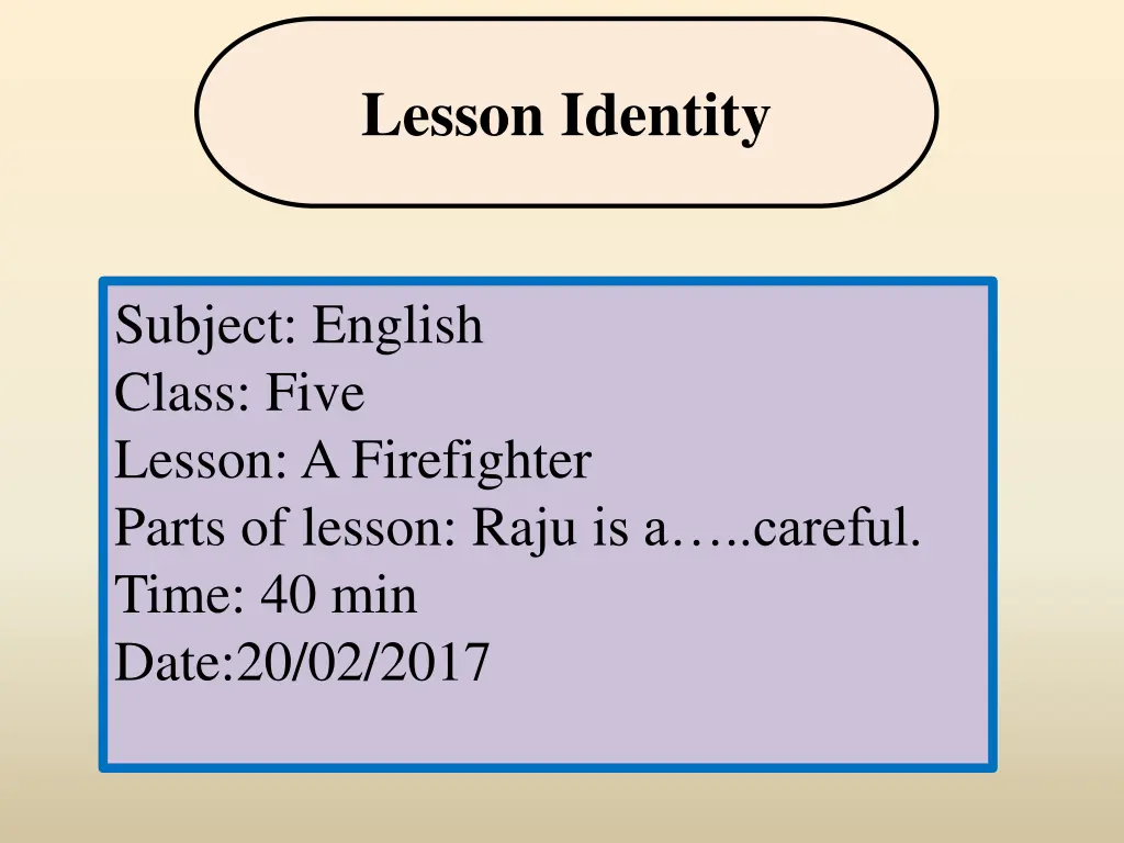 lesson identity