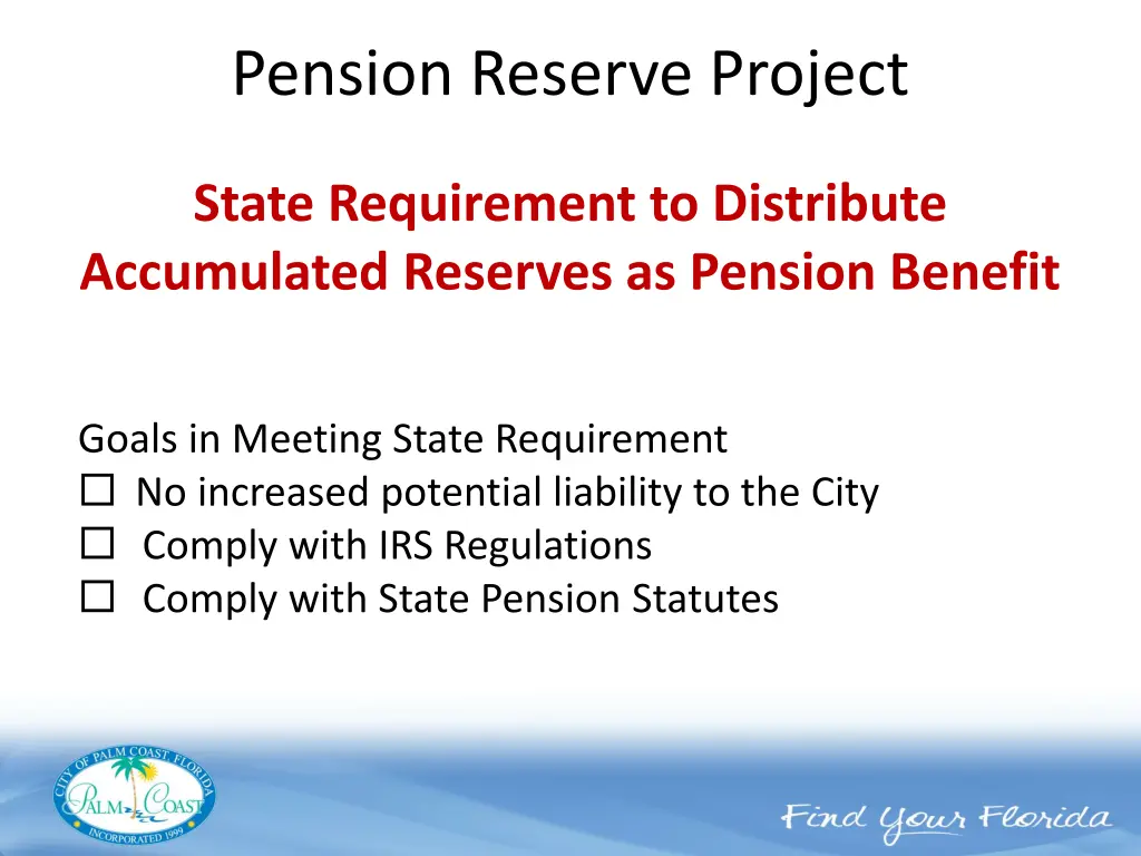 pension reserve project