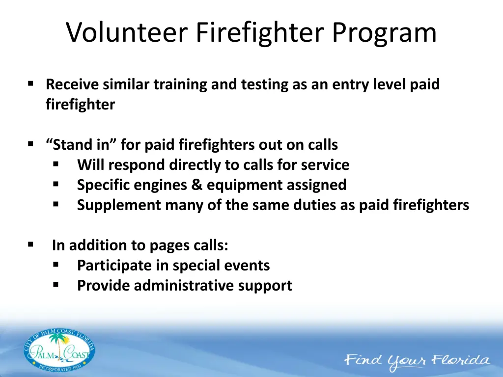 volunteer firefighter program