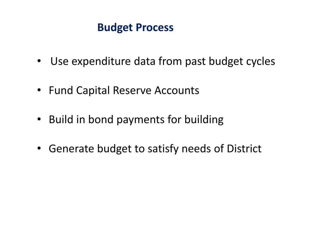 budget process