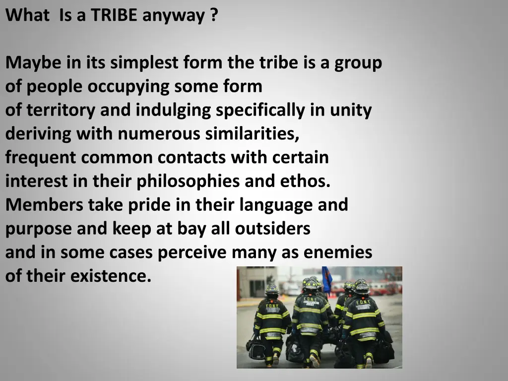 what is a tribe anyway