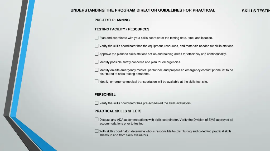 understanding the program director guidelines