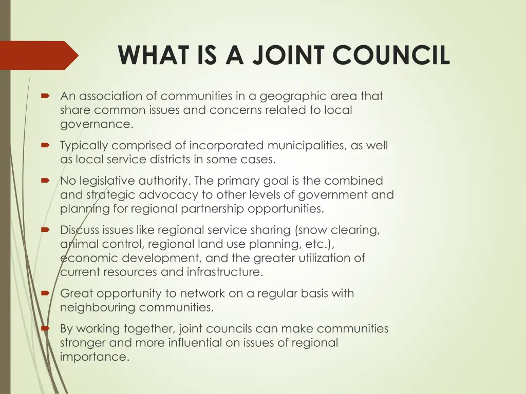 what is a joint council