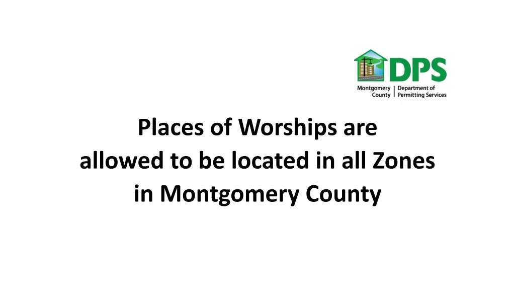 places of worships are allowed to be located