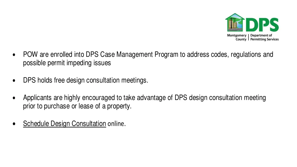 pow are enrolled into dps case management program