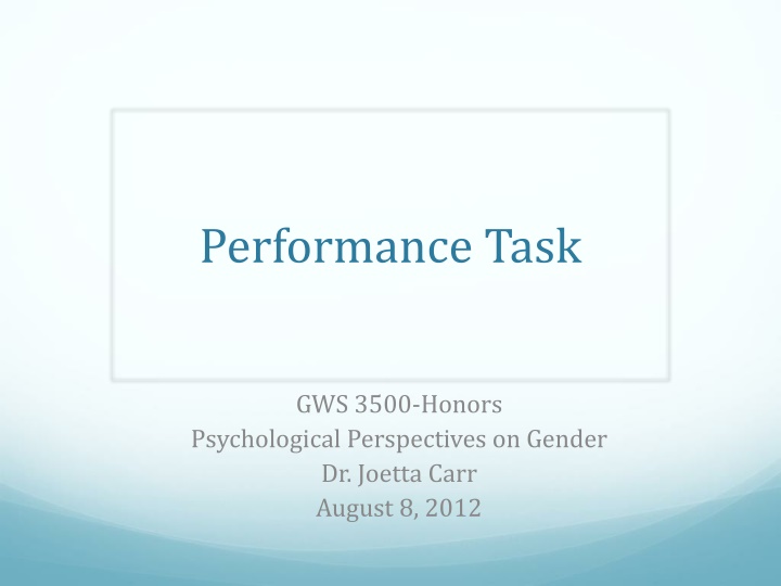 performance task