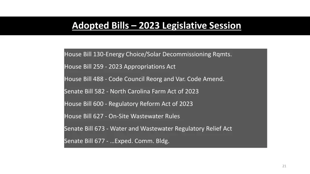 adopted bills 2023 legislative session