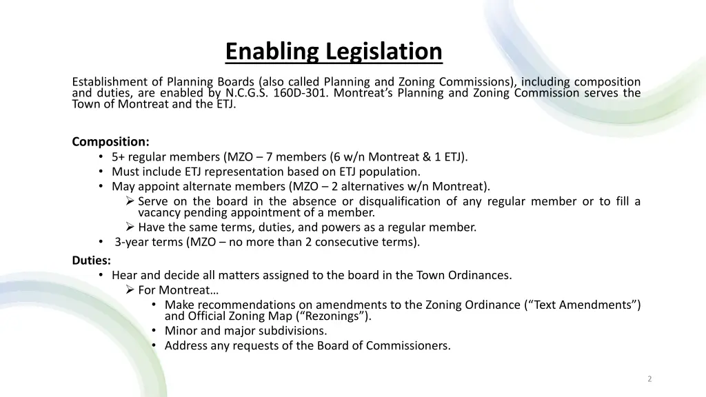 enabling legislation