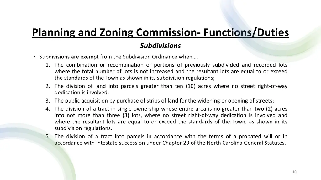 planning and zoning commission functions duties 5