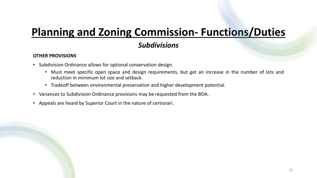 planning and zoning commission functions duties 7