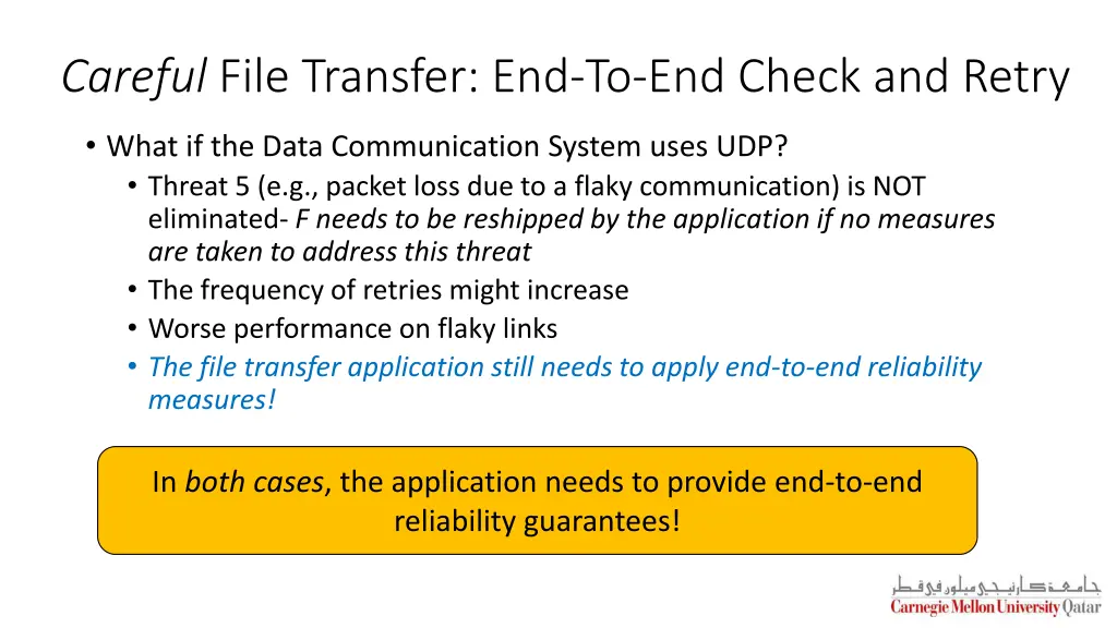 careful file transfer end to end check and retry 2