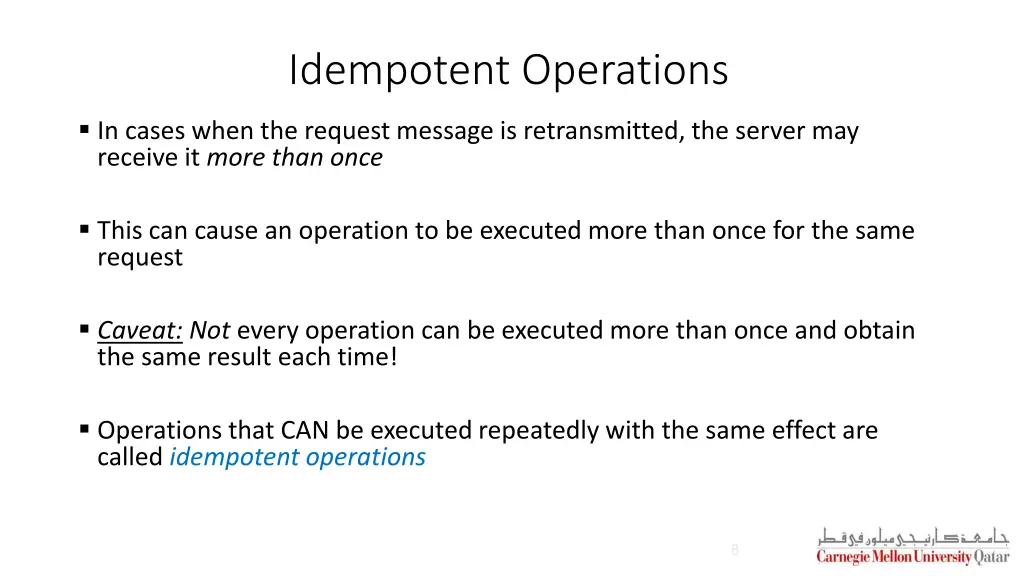 idempotent operations