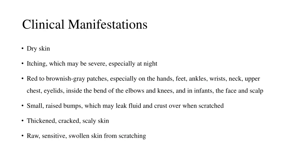 clinical manifestations 1