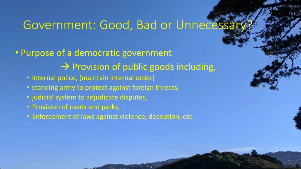 government good bad or unnecessary 3