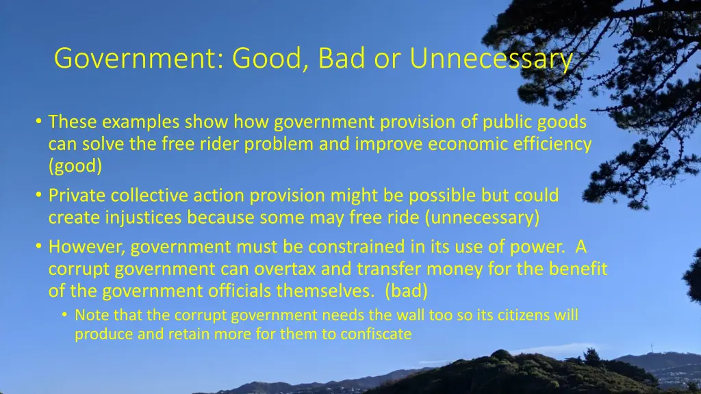 government good bad or unnecessary