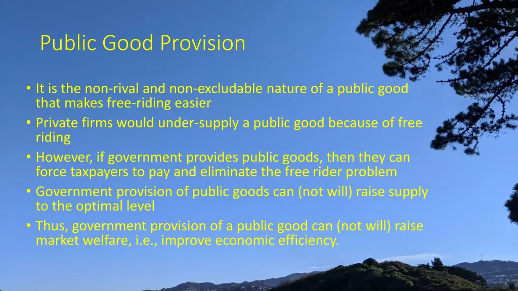 public good provision 1