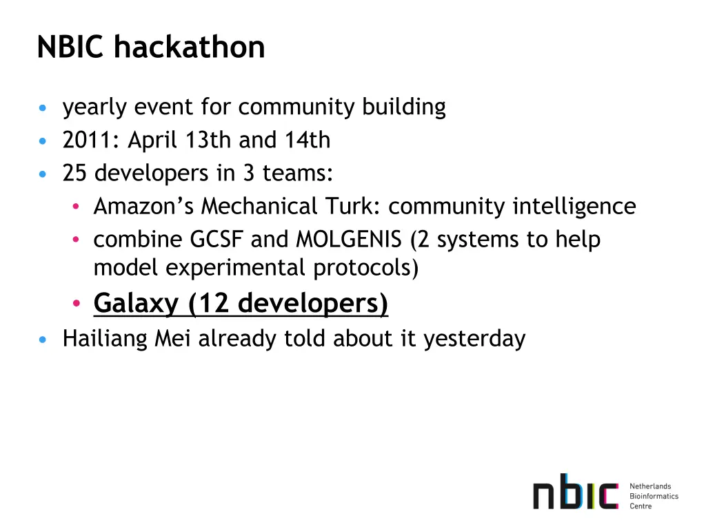 nbic hackathon