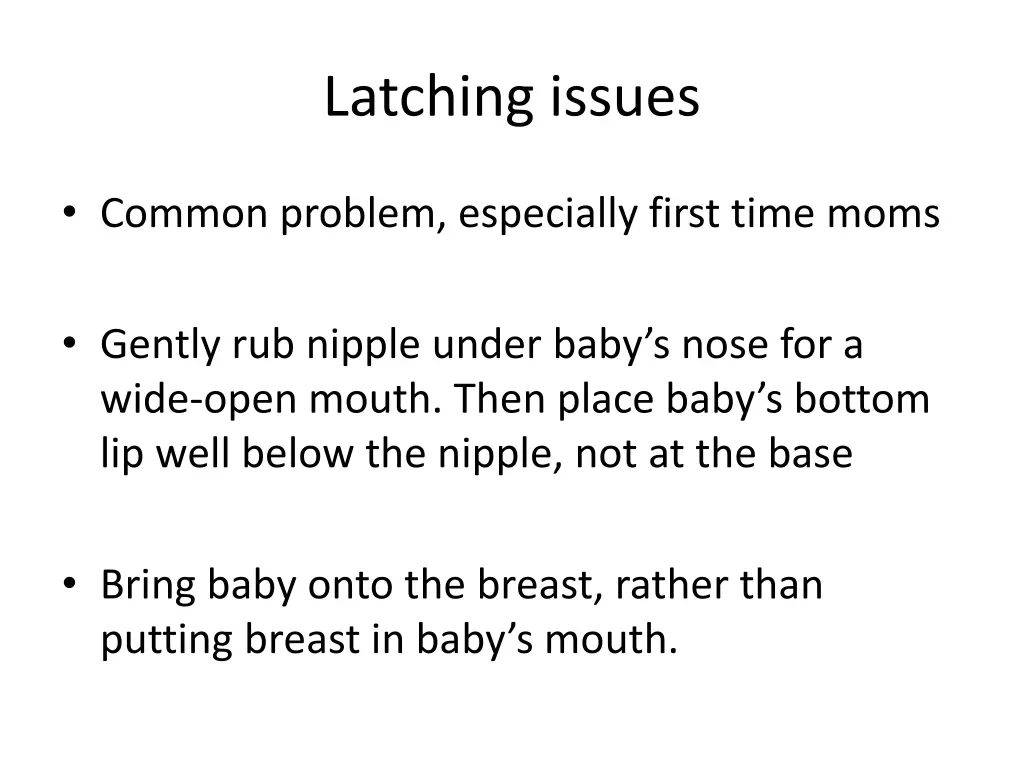 latching issues