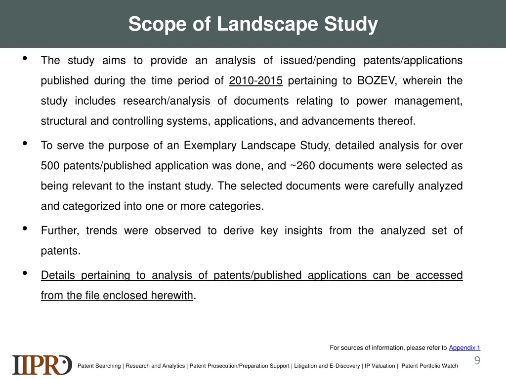 scope of landscape study