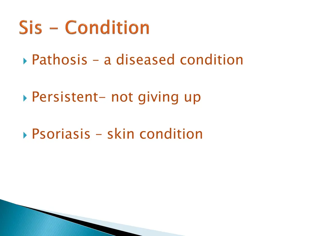 pathosis a diseased condition